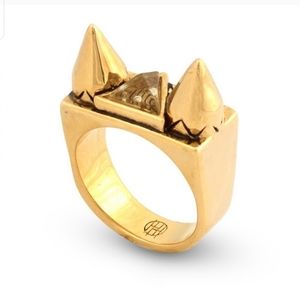 NEW House of Harlow Cone & Resin Ring in Gold